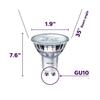 Philips LED GU10 Dimmable Spotlight Bulb - Pack of 3 - 50 Watts, Bright White - Energy Star Certified, Title 20 Compliant view 2