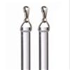 48" Heavy Duty Clear Acrylic Drapery Baton Curtain Wands 1/2" Thick with Stainless Steel Snap Hooks (2-Pack) view 1