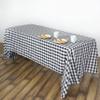 BalsaCircle 60-Inch x 102-Inch Black Gingham Checkered Polyester Tablecloth Table Linens Wedding Party Events Decorations view 1