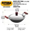 Hawkins Futura Hard Anodised Deep-Fry Pan 3.75 L, 30 cm, 4.06 mm with SS Lid and Induction Compatible Base (Black) view 3