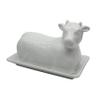 Butter Dish Cow Shaped White Ceramic / Porcelain by Chefcaptain view 1