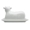 Butter Dish Cow Shaped White Ceramic / Porcelain by Chefcaptain view 4
