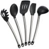 Elite Kitchenware Stainless Steel Kitchen Utensils, 5 Piece Silicone Cooking Utensil Set Including Spatula, Spoon, Server, Turner and Ladle - Cookware Set - Kitchen Gadgets by Elite Kitchenware view 1