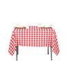 BalsaCircle 70-Inch Red Square Gingham Checkered Polyester Tablecloth Table Linens Wedding Party Events Decorations Catering view 2