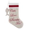 C&F Home Cats Love Santa Too! Stocking Stocking Red view 1