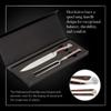 German Forged High Carbon Stainless Steel Carving Knife and Fork Set | Professional Meat Carving Set with Ergonomic Pakkawood Handle view 4