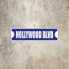 StickerPirate Hollywood BLVD 4" x 18" Novelty Metal Street Sign Aluminum SS 1729 view 2
