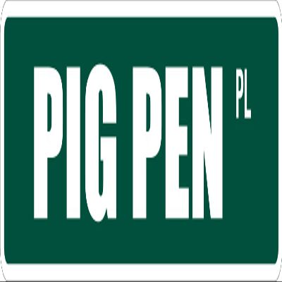 StickerPirate Pig Pen 4" x 18" Novelty Metal Street Sign Aluminum SS 2893