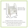 Little Partners 3-in-1 Growing Step Stool Toddler Tower Helper Step Stool, Wooden Standing Stool for Bathroom or Kitchen, Anti-Slip Feet, Built-in Safety Hand Rails Up to 100 lbs. (Soft White) view 4