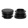 Flyshop Black Chair Table Legs 19 mm, 3/4" Outside Diameter Plastic End Caps Round Ribbed Tube Inserts 10 PCS view 1