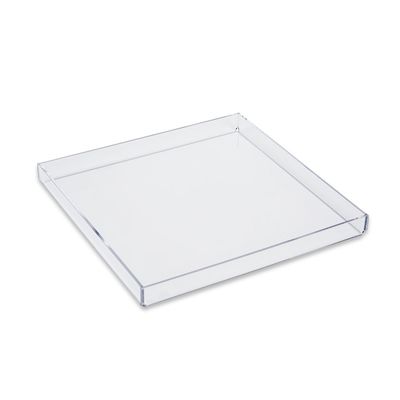 Clear Acrylic Organizer Tray, 10 x 10 Low-Profile Display & Vanity Tray  BPA-Free, Bathroom, Desk, Decor & Serving (Dry Use Only) - Made in USA