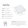 Clear Acrylic Organizer Tray, 10 x 10 Low-Profile Display & Vanity Tray  BPA-Free, Bathroom, Desk, Decor & Serving (Dry Use Only) - Made in USA view 3
