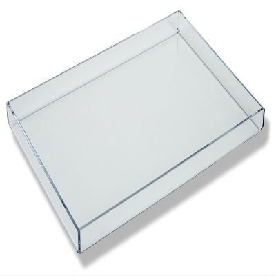 Clear Acrylic Organizer Tray, 8 x 12 Low-Profile Display & Vanity Tray  BPA-Free, Bathroom, Desk, Decor & Serving (Dry Use Only) - Made in USA