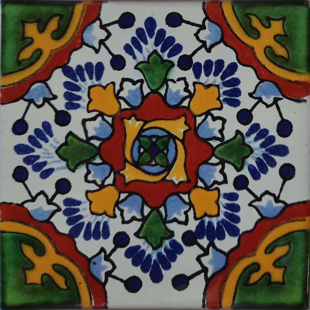 6x6 4 pcs Gerona Talavera Mexican Tile