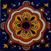 6x6 4 pcs Full Concha Flower Talavera Mexican Tile view 1