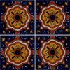 6x6 4 pcs Full Concha Flower Talavera Mexican Tile view 3