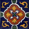 6x6 4 pcs Blue Granada Talavera Mexican Tile view 1