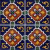 6x6 4 pcs Blue Granada Talavera Mexican Tile view 3