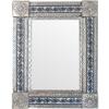Fine Crafts Imports Medium Silver Caracol Tile Talavera Tin Mirror view 1