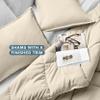 Bare Home Comforter Set - Twin/Twin Extra Long Size - Ultra-Soft - Goose Down Alternative - Premium 1800 Series - All Season Warmth (Sand) view 3