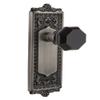 Nostalgic Warehouse 720603 Egg & Dart Plate Passage Waldorf Black Door Knob in Antique Pewter, 2.75 view 1