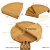 Picnic at Ascot Patented Bamboo Cheese/Charcuterie Board with Cheese Knife Set - Stores as a Compact Wedge - Opens to 18" Diameter - Designed & Quality Checked in USA view 3