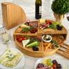 Picnic at Ascot Patented Bamboo Cheese/Charcuterie Board with Cheese Knife Set - Stores as a Compact Wedge - Opens to 18" Diameter - Designed & Quality Checked in USA view 4