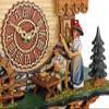 Trenkle Quartz Cuckoo Clock Black Forest House with Moving Black Forest Woman and Mill Wheel, with Music TU 4215 QM view 4