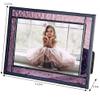Purple Stained Glass Picture Frame for Home Dcor Office Desk Table Top 4x6 Photo Horizontal Vertical Easel Back Series J Devlin view 3