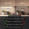 EShine Hand Wave Activated Under Cabinet LED Lighting Kit, Dimmable, 6-Pack 12 in - Touchless Dimming Control, White Under Counter Lights for Kitchen, Garage, Office, Desk - Cool White (6000K) view 3