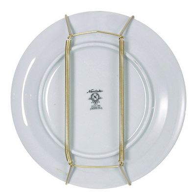 Rocky Mountain Goods Plate Hanger for Wall and Mounting Hardware - Fits Decorative Plates and platters - Heavy Duty Polished Brass - Vinyl Non Scratch Hooks - Includes Wall Mount kit (11" - 18")