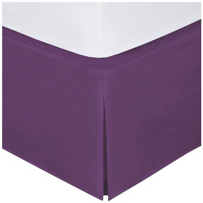 Fancy Collection Easy Care Tailored Microfiber 14-inch Bed Skirt Solid (Full, Purple) New