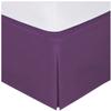 Fancy Collection Easy Care Tailored Microfiber 14-inch Bed Skirt Solid (Full, Purple) New view 1