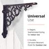 NACH Decorative Shelf Brackets, 4 Pack of 6 x 1.3 x 6 inch, Black Cast Iron Shelf Support Bracket - Metal Shelf Brackets for Wall - Victorian Shelf Bracket view 4