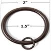 Urbanest Set of 28 1 1/2" Metal Curtain Eyelet Rings, Bronze view 2