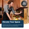 AllSpice Spice Rack Organizer, Wood, 525 Unique Labels, Countertop or Wall Mount, Includes 60 4oz Jars- Bamboo view 2