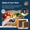 AllSpice Spice Rack Organizer, Wood, 525 Unique Labels, Countertop or Wall Mount, Includes 60 4oz Jars- Bamboo view 4