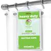 Clean Healthy Living Heavy Duty PEVA White Shower Curtain Liner with Magnets & Suction Cups - 70 X 72 in. Long view 1