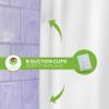 Clean Healthy Living Heavy Duty PEVA White Shower Curtain Liner with Magnets & Suction Cups - 70 X 72 in. Long view 2