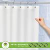 Clean Healthy Living Heavy Duty PEVA White Shower Curtain Liner with Magnets & Suction Cups - 70 X 72 in. Long view 3