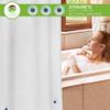 Clean Healthy Living Heavy Duty PEVA White Shower Curtain Liner with Magnets & Suction Cups - 70 X 72 in. Long view 4