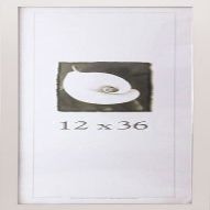 Frame USA Simply Poly Series 12x36 Polystyrene Poster Frame (White)