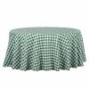 BalsaCircle 108-Inch Green Round Gingham Checkered Polyester Tablecloth Table Linens Wedding Party Events Decorations Catering view 1