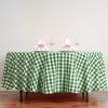 BalsaCircle 108-Inch Green Round Gingham Checkered Polyester Tablecloth Table Linens Wedding Party Events Decorations Catering view 3