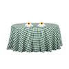 BalsaCircle 108-Inch Green Round Gingham Checkered Polyester Tablecloth Table Linens Wedding Party Events Decorations Catering view 4