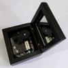 Wind-Up Wooden Music Box with Silver-Plating Movement in,Lilium from Elfen Lied,Black view 2