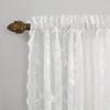 No. 918 Alison Floral Lace Sheer Rod Pocket Kitchen Curtain Tier Pair, 58" x 24", White view 2
