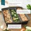 Chicago Metallic Professional Lasagna Trio Pan, Perfect for loaf breads, cakes and more 12.5 by 16 by 3 inches, Silver view 2