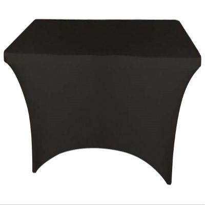 Banquet Tables Pro 8 Ft Black Stretch Tight Fit Spandex Rectangular Folding Tablecover for 30Wx96Lx30H Folding Patio Tables, Banquet,Party