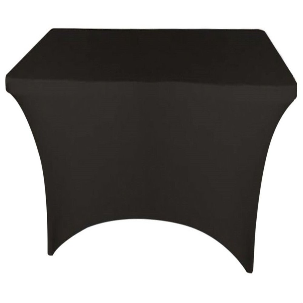 Banquet Tables Pro 8 Ft Black Stretch Tight Fit Spandex Rectangular Folding Tablecover for 30Wx96Lx30H Folding Patio Tables, Banquet,Party